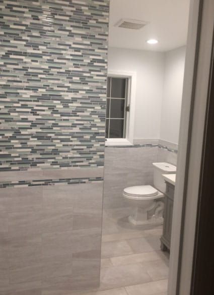 Bathroom tile renovation